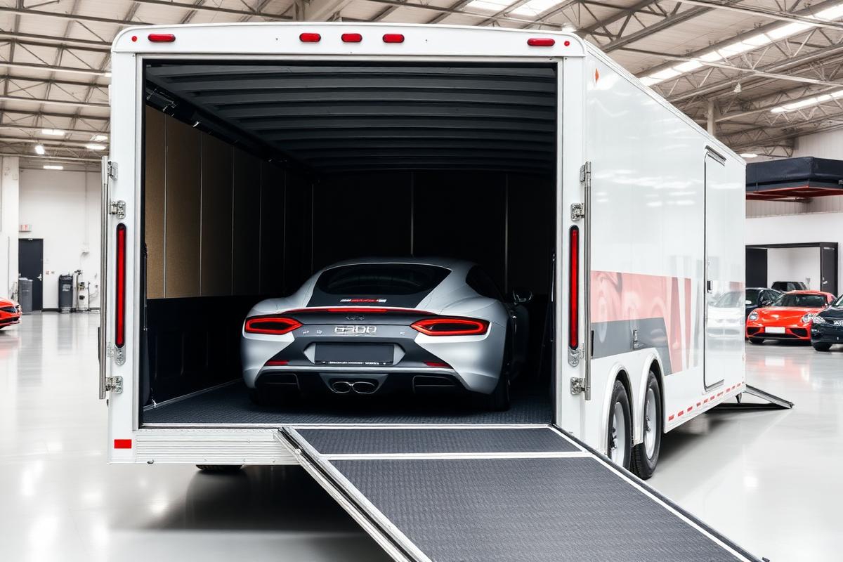 Enclosed vehicle shipping